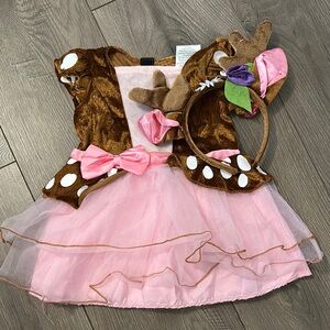 Pink and Brown Deer Costume for Kids